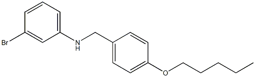 3-bromo-N-{[4-(pentyloxy)phenyl]methyl}aniline Struktur