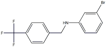 3-bromo-N-{[4-(trifluoromethyl)phenyl]methyl}aniline Struktur