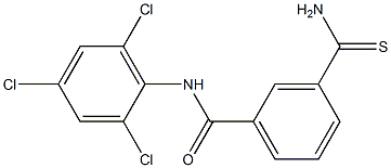 3-carbamothioyl-N-(2,4,6-trichlorophenyl)benzamide Struktur