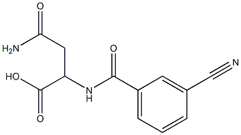 3-carbamoyl-2-[(3-cyanophenyl)formamido]propanoic acid Struktur