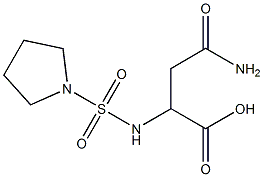 3-carbamoyl-2-[(pyrrolidine-1-sulfonyl)amino]propanoic acid Struktur