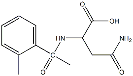 3-carbamoyl-2-[1-(2-methylphenyl)acetamido]propanoic acid Struktur