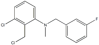 3-chloro-2-(chloromethyl)-N-[(3-fluorophenyl)methyl]-N-methylaniline Struktur