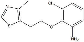 3-chloro-2-[2-(4-methyl-1,3-thiazol-5-yl)ethoxy]aniline Struktur