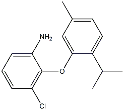 3-chloro-2-[5-methyl-2-(propan-2-yl)phenoxy]aniline Struktur