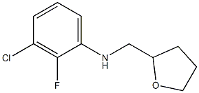 3-chloro-2-fluoro-N-(oxolan-2-ylmethyl)aniline Struktur