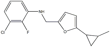 3-chloro-2-fluoro-N-{[5-(2-methylcyclopropyl)furan-2-yl]methyl}aniline Struktur