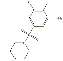 3-chloro-2-methyl-5-[(2-methylmorpholine-4-)sulfonyl]aniline Struktur