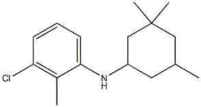 3-chloro-2-methyl-N-(3,3,5-trimethylcyclohexyl)aniline Struktur