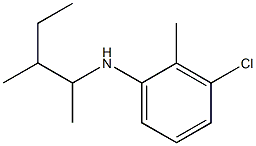 3-chloro-2-methyl-N-(3-methylpentan-2-yl)aniline Struktur