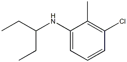 3-chloro-2-methyl-N-(pentan-3-yl)aniline Struktur