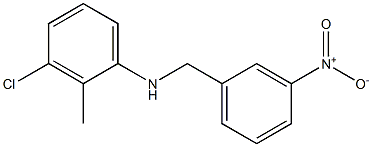 3-chloro-2-methyl-N-[(3-nitrophenyl)methyl]aniline Struktur