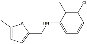 3-chloro-2-methyl-N-[(5-methylthiophen-2-yl)methyl]aniline Struktur