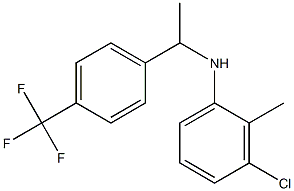 3-chloro-2-methyl-N-{1-[4-(trifluoromethyl)phenyl]ethyl}aniline Struktur