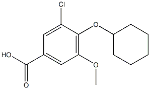 3-chloro-4-(cyclohexyloxy)-5-methoxybenzoic acid Struktur