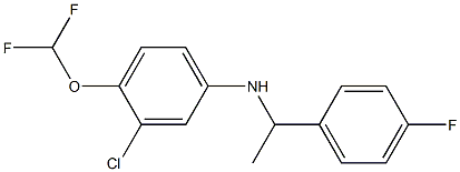 3-chloro-4-(difluoromethoxy)-N-[1-(4-fluorophenyl)ethyl]aniline Struktur