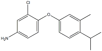 3-chloro-4-[3-methyl-4-(propan-2-yl)phenoxy]aniline Struktur