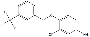 3-chloro-4-{[3-(trifluoromethyl)phenyl]methoxy}aniline Struktur