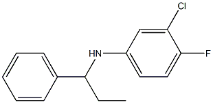 3-chloro-4-fluoro-N-(1-phenylpropyl)aniline Struktur