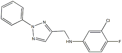 3-chloro-4-fluoro-N-[(2-phenyl-2H-1,2,3-triazol-4-yl)methyl]aniline Struktur