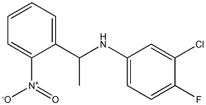 3-chloro-4-fluoro-N-[1-(2-nitrophenyl)ethyl]aniline Struktur