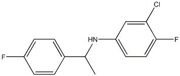 3-chloro-4-fluoro-N-[1-(4-fluorophenyl)ethyl]aniline Struktur