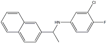 3-chloro-4-fluoro-N-[1-(naphthalen-2-yl)ethyl]aniline Struktur