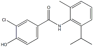 3-chloro-4-hydroxy-N-[2-methyl-6-(propan-2-yl)phenyl]benzamide Struktur