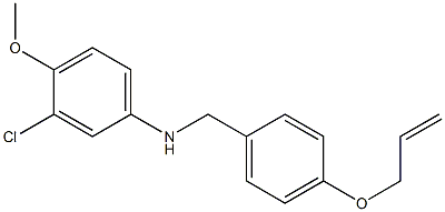 3-chloro-4-methoxy-N-{[4-(prop-2-en-1-yloxy)phenyl]methyl}aniline Struktur