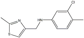 3-chloro-4-methyl-N-[(2-methyl-1,3-thiazol-4-yl)methyl]aniline Struktur