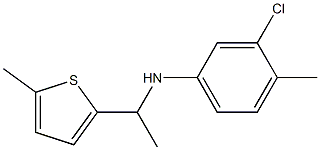 3-chloro-4-methyl-N-[1-(5-methylthiophen-2-yl)ethyl]aniline Struktur