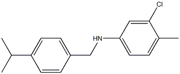 3-chloro-4-methyl-N-{[4-(propan-2-yl)phenyl]methyl}aniline Struktur