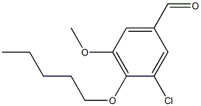 3-chloro-5-methoxy-4-(pentyloxy)benzaldehyde Struktur