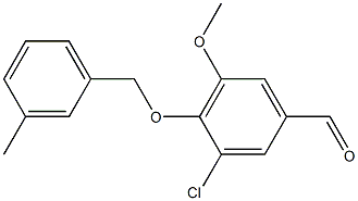 3-chloro-5-methoxy-4-[(3-methylphenyl)methoxy]benzaldehyde Struktur