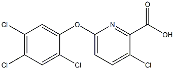 3-chloro-6-(2,4,5-trichlorophenoxy)pyridine-2-carboxylic acid Struktur