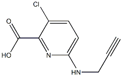 3-chloro-6-(prop-2-yn-1-ylamino)pyridine-2-carboxylic acid Struktur