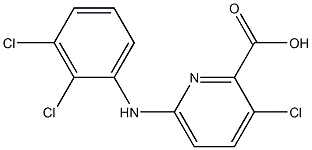 3-chloro-6-[(2,3-dichlorophenyl)amino]pyridine-2-carboxylic acid Struktur