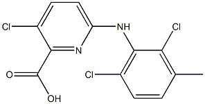 3-chloro-6-[(2,6-dichloro-3-methylphenyl)amino]pyridine-2-carboxylic acid Struktur