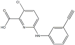 3-chloro-6-[(3-ethynylphenyl)amino]pyridine-2-carboxylic acid Struktur