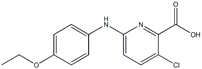 3-chloro-6-[(4-ethoxyphenyl)amino]pyridine-2-carboxylic acid Struktur