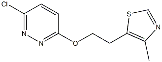 3-chloro-6-[2-(4-methyl-1,3-thiazol-5-yl)ethoxy]pyridazine Struktur