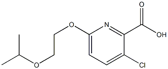 3-chloro-6-[2-(propan-2-yloxy)ethoxy]pyridine-2-carboxylic acid Struktur