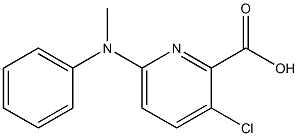 3-chloro-6-[methyl(phenyl)amino]pyridine-2-carboxylic acid Struktur