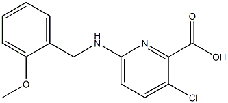 3-chloro-6-{[(2-methoxyphenyl)methyl]amino}pyridine-2-carboxylic acid Struktur