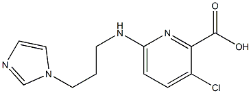 3-chloro-6-{[3-(1H-imidazol-1-yl)propyl]amino}pyridine-2-carboxylic acid Struktur