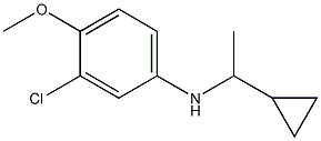 3-chloro-N-(1-cyclopropylethyl)-4-methoxyaniline Struktur