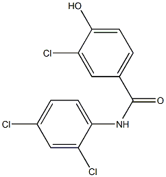 3-chloro-N-(2,4-dichlorophenyl)-4-hydroxybenzamide Struktur