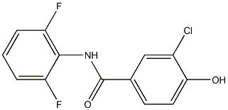 3-chloro-N-(2,6-difluorophenyl)-4-hydroxybenzamide Struktur