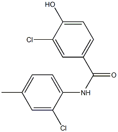 3-chloro-N-(2-chloro-4-methylphenyl)-4-hydroxybenzamide Struktur