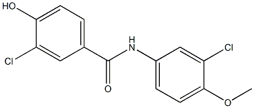 3-chloro-N-(3-chloro-4-methoxyphenyl)-4-hydroxybenzamide Struktur